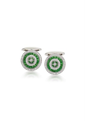 #William and Son #diamonds #tsavorites #Cuffilinks