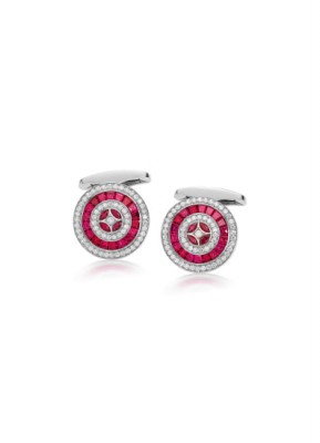 #William and Son #yellow diamonds #rubies #Cuffilinks