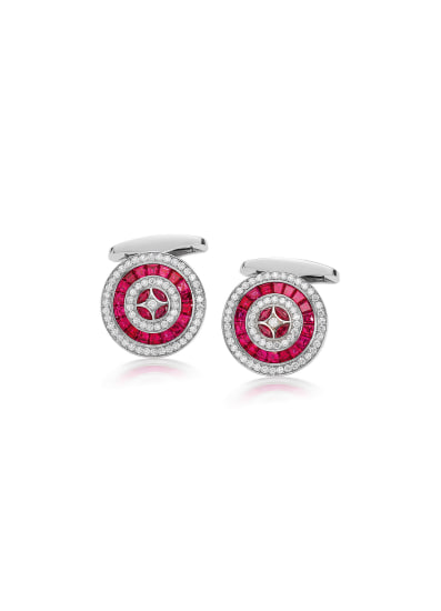 #William and Son #yellow diamonds #rubies #Cuffilinks