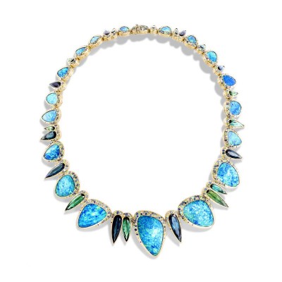 #JOHN HARDY #necklace #Opal doublets #Tourmalines #pave-set Color Change Garnets #blue Sapphires #Tsavorites #Paraiba Tourmaline