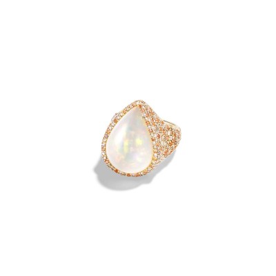 #JOHN HARDYA #ring #Ethiopian Opal #pave-set Padpardscha Sapphires #pink diamonds #champagne Diamonds