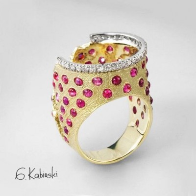 #KARBISKI #Rubies #Gold #Ring #Rubis #Or #Bague