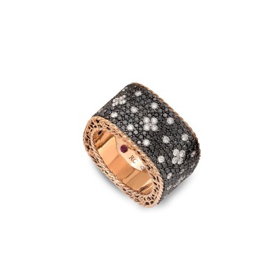 #ROBERTO COIN #ring #Black-diamonds #White-diamonds #bague #diamants noirs #diamants blancs