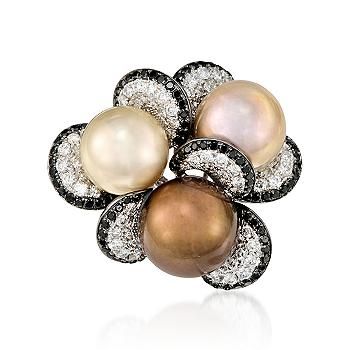 #ROSS-SIMONS #Ring #Pearls #Diamonds