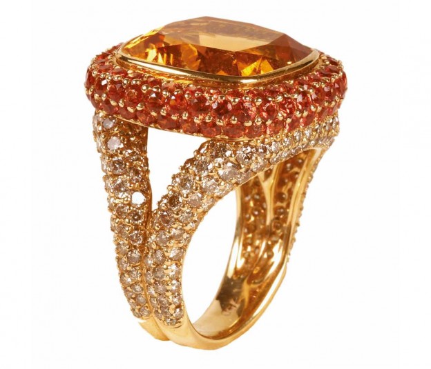 #SIFANI #Ring #Diamonds #Yellow Sapphires #Citrine