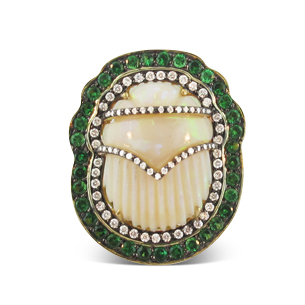 #SILVIA FURMANOVICH #Ring #Opal #Tsavorites #Diamonds