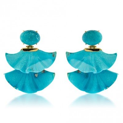 #SILVIA FURMANOVICH #gold #turquoise #earrings