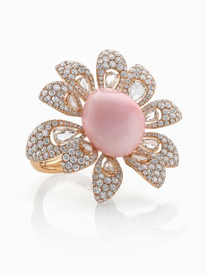 #VALENTINA CALLEGHER #Conch #Pearl #Diamonds #Ring