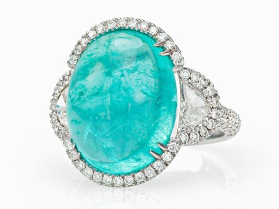#VALENTINA CALLEGHER #Paraiba Tourmaline #Diamonds #Ring