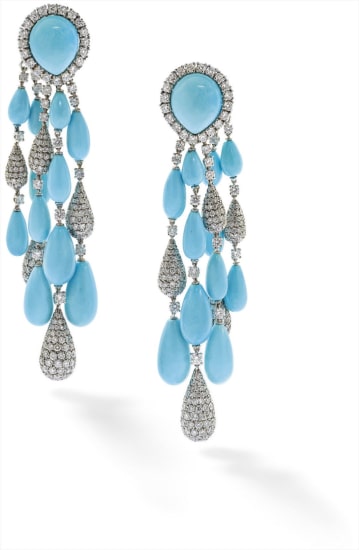 #VITA #Turquoises #Diamonds #Earrings