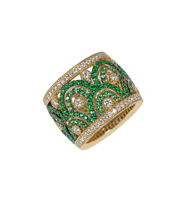 #ALEXANDRA ABRAMCZYK #Bague #Diamonds #Diamants #Grenat #Garnet Tsavorite