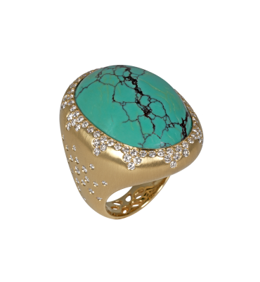 #ALEXANDRA ABRAMCZYK #Bague Sahara #OrJaune #Diamants #Opale #Diamonds #Opal