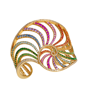 #ALEXANDRA ABRAMCZYK #Bracelet Nautile #Colored Gemstones