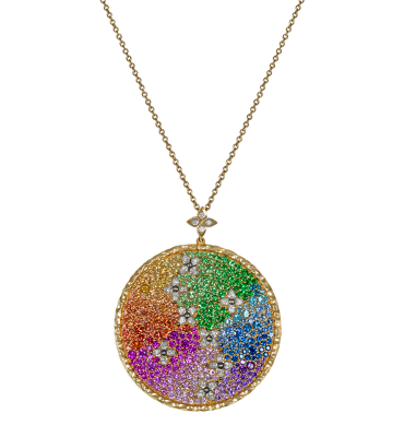 #ALEXANDRA ABRAMCZYK #Mullticolour Gems Pendant