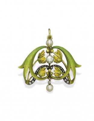 #BOILIN #1900 #Pearl #Diamond #Enamel #Perle #Email #Diamant