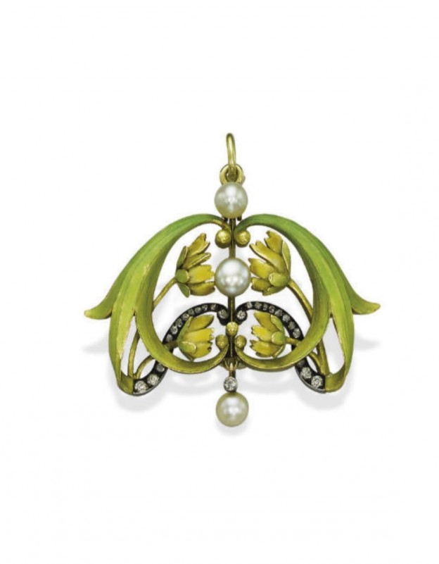 #BOILIN #1900 #Pearl #Diamond #Enamel #Perle #Email #Diamant