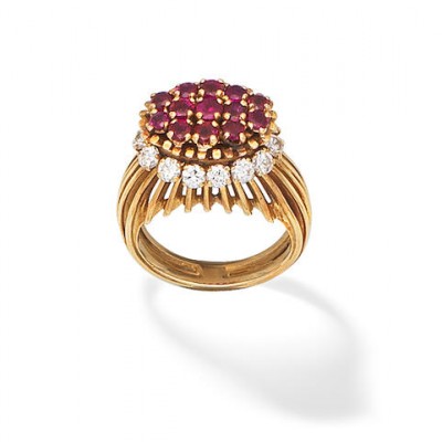 #CROPP AND FARR #Ring #Diamonds #Rubies #1963