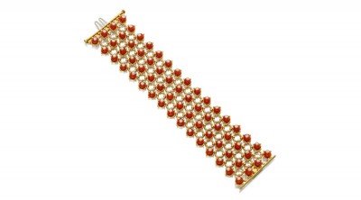 #ALETTO BROTHERS #Coral #Diamond #Gold #Bracelet #Corail #Diamant #Or