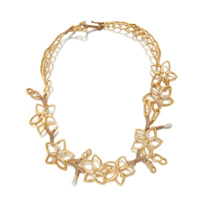 #ANGELA CUMMINGS #Gold #Bronze #Diamond #Diamants #Necklace