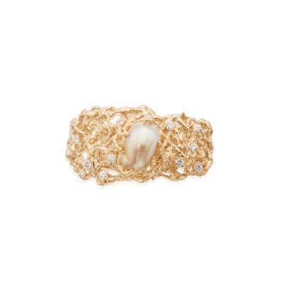 #ARTHUR KING #Gold #Cultured Pearl #Diamond #Perle De Culture #Bracelet