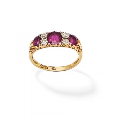 #DEACON & FRANCIS #Ring #Rubies #Diamonds #Circa 1900