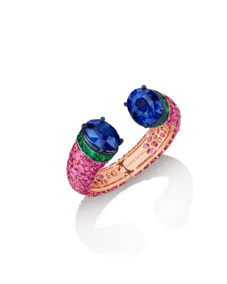 #FAWAZ GRUOSI #Bracelet #Saphirs #Emeraudes #SaphirsRoses