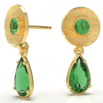 #INONGE ZITA #emeralds from Zambia #Earrings #Gold
