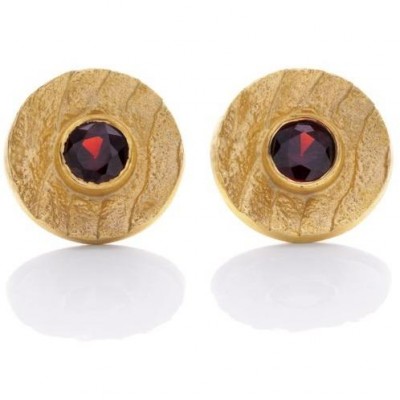#INONGE ZITA #pyrope garnets #Earrings #Gold
