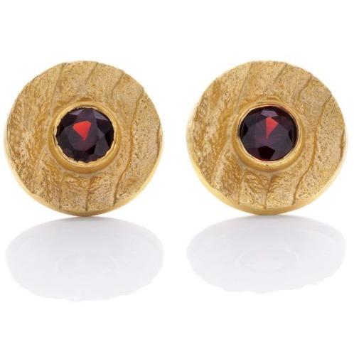 #INONGE ZITA #pyrope garnets #Earrings #Gold