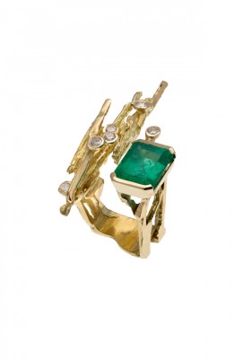 #THIERRY VENDOME #Bague 'fougère' #emeraude #emerald #diamant #diamond #2015