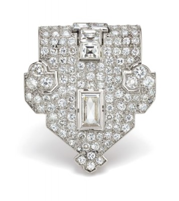 #GAZDAR #Art Deco #Diamond #Platinum #Clip #Brooch #Diamant #Platine #Broche #Circa 1930