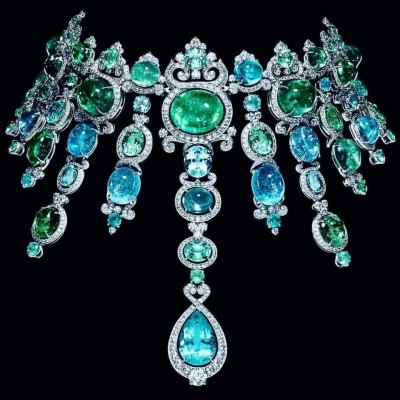 #GIAMPERO BODINO #Paraiba #Tourmaline #Diamond #Necklace