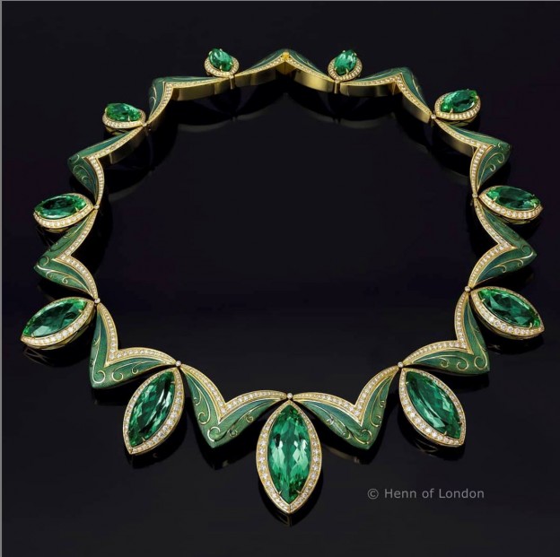 #HENN OF LONDON #Necklace #Tourmalines #Diamonds