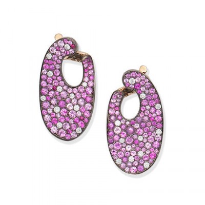 #MARGHERITA BURGENER #Diamonds #Purple Sapphires #Earclips