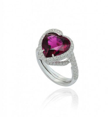 #MARGHERITA BURGENER #Ring #Rubellite #diamonds #bague #diamants