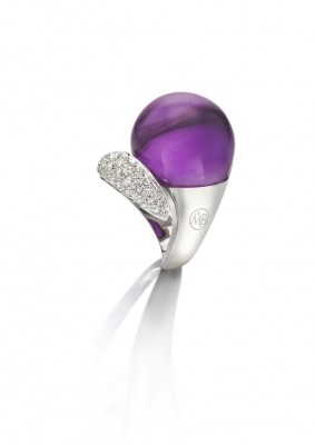 #MARGHERITA BURGENER #Ring #amethyst #diamonds #bague #diamants #amethyste #cabochon