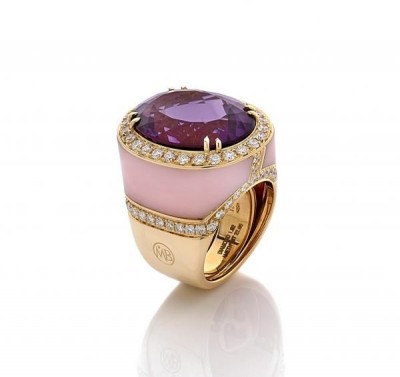 #MARGHERITA BURGENER #Ring #amethyst #diamonds #bague #diamants #amethyste #opale
