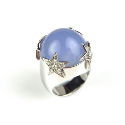 #MARGHERITA BURGENER #Ring #calcedony #diamonds #bague #calcedoine #diamants