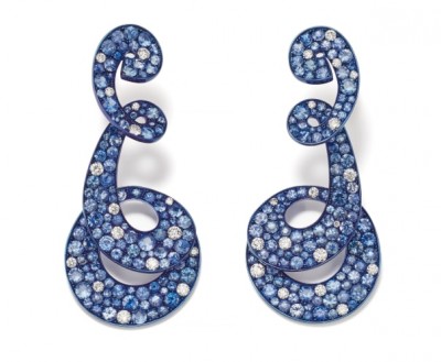 #MARGHERITA BURGENER #Sapphire #Diamond #Gold #Titanium #Earrings #saphir #Diamant #Or #Titane #Boucles d'oreilles