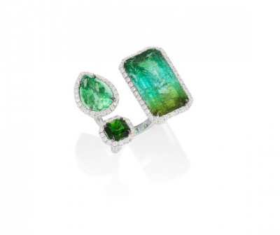 #MARGHERITA BURGENER #tourmaline chrome #tourmaline #chrome diopside #diamond #diamant #ring #bague