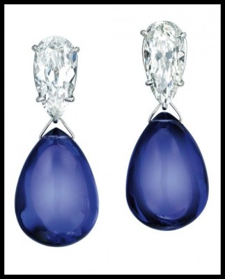 #MARHERITA BURGENER # tanzanite drops #diamonds #earrings #diamants #boucles d'oreilles