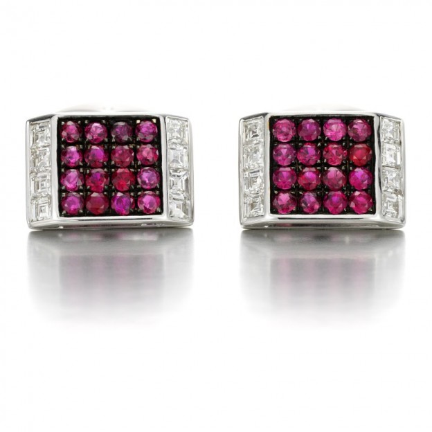 #MOUWAD #ruby #diamond #cufflinks #Rubis #diamants