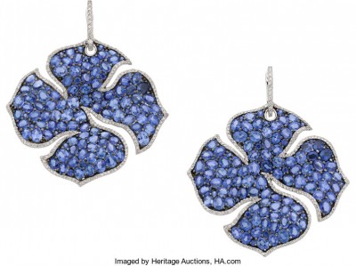 #PIRANESI #Sapphire #Earrings #Boucles d'oreille