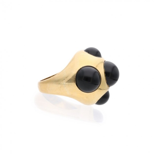#SANZ #Gold #Onyx #Ring #Or #Bague