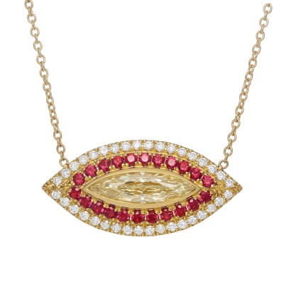 #SUSAN KOTTEMANN #ruby #Yellow diamond #diamonds #pendant #rubis #Diamants