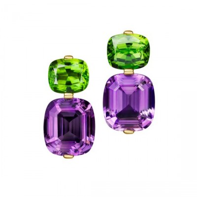 #THOMAS JIRGENS #Amethyst #Peridot #Earrings