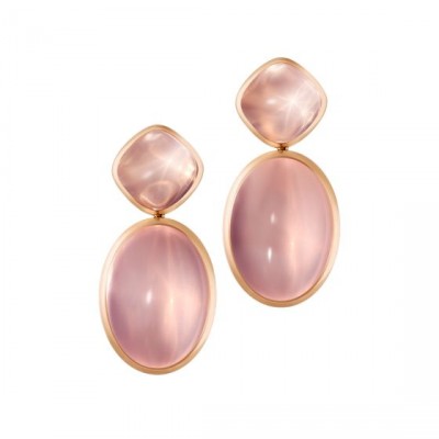 #THOMAS JIRGENS #Earings #Gold #Pink quartz