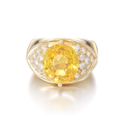 #W. A. BOLIN #Yellow sapphire #diamond #ring