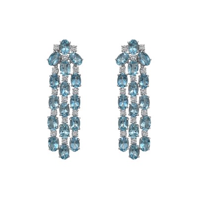 #A & FURST #aquamarine #Chandelier-earrings #Aigues-marines #Boucles d'oreilles