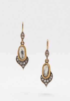 #ANNIE FENSTERSTOCK #Earrings #Gold #White sapphires #Boucles d'oreilles #Or #Saphirs blancs